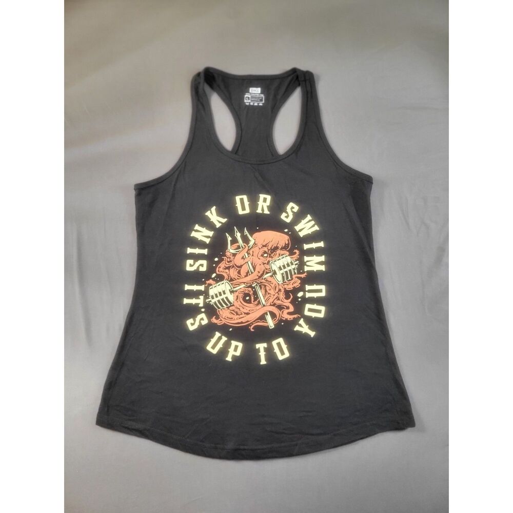 The Lift Box Sink Or Swim Octopus Barbell Racerback Tank Top Large